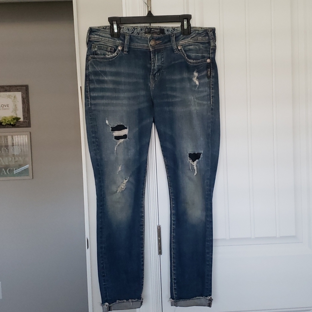 Silver Tuesday Mid Ankle Skinny Jeans